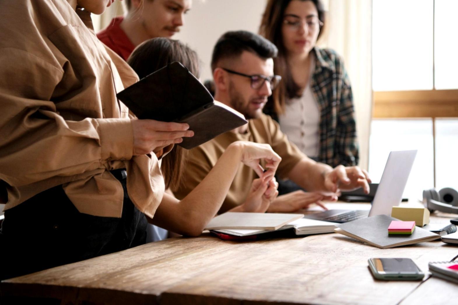 Business planning session with financial documents and analysis